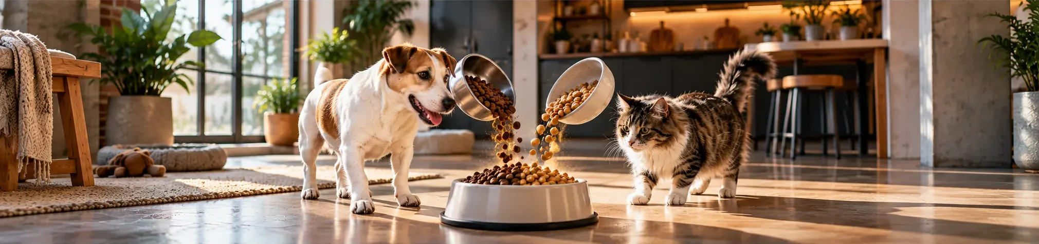 Перехід собаки і кота на новий сухий корм