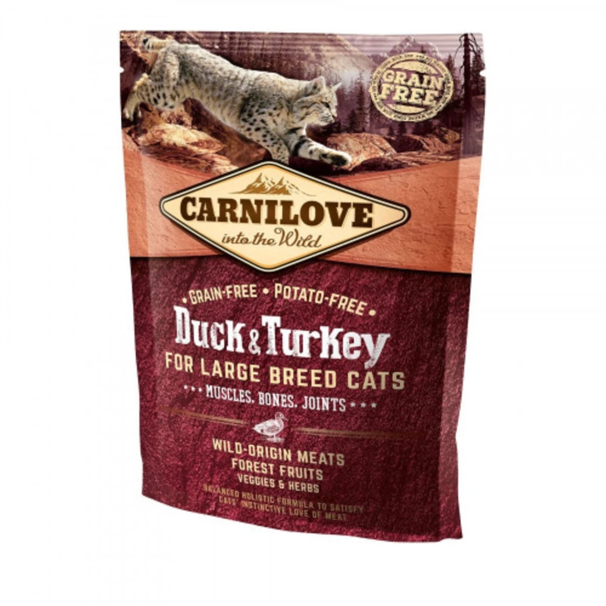 Carnilove Cat Large Breed для дорослих котів великих порід з качкою та індичкою