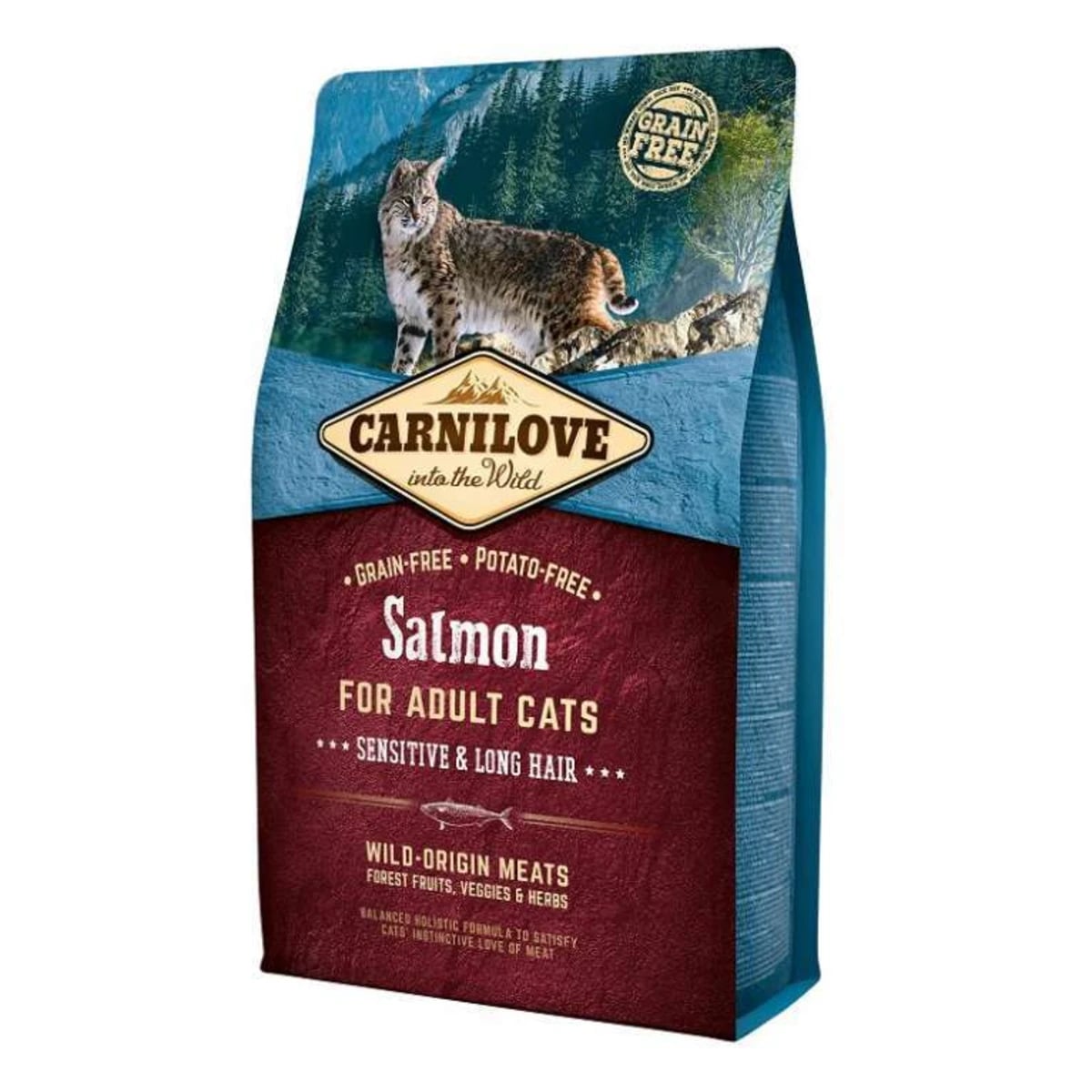 Carnilove Cat Sensitive and Long Hair для котів з чутливим травленням з лососем — зображення 1
