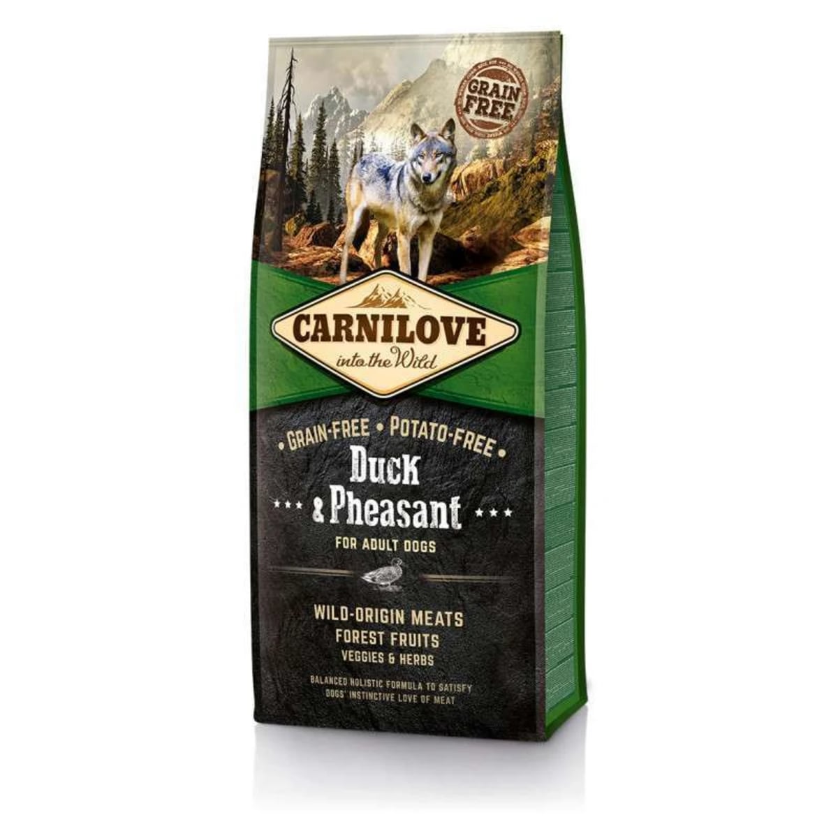 Корм сухий Carnilove Adult Duck and Pheasant для дорослих собак усіх порід з качкою та фазаном — зображення 1