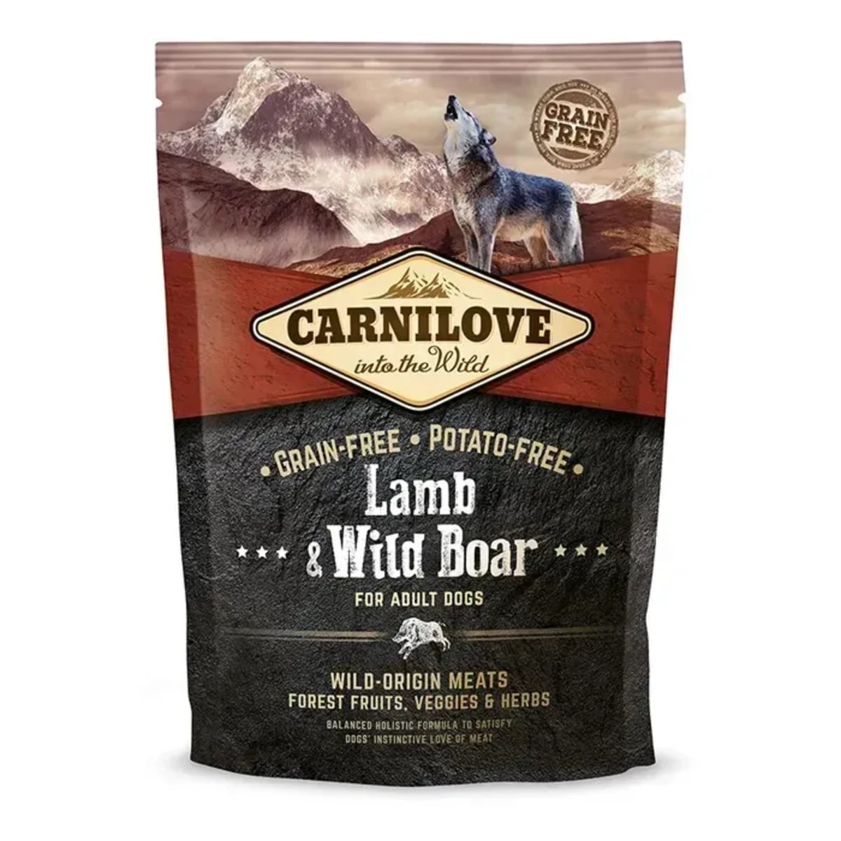 Корм сухий Carnilove Adult Lamb and Wild Boar для дорослих собак усіх порід з ягнятиною та диким кабаном