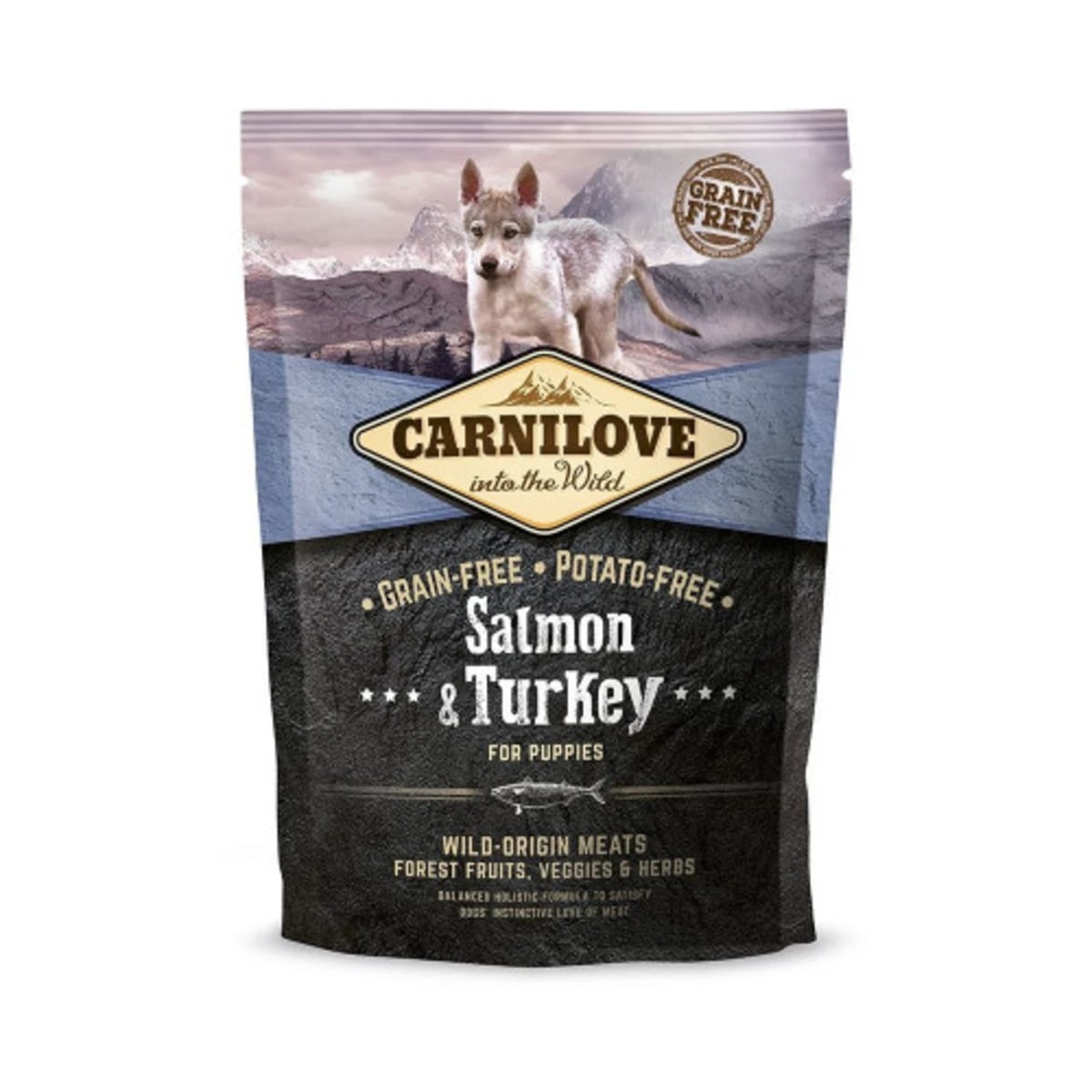Корм сухий Carnilove Puppy Salmon and Turkey для цуценят усіх порід з лососем та індичкою — зображення 1