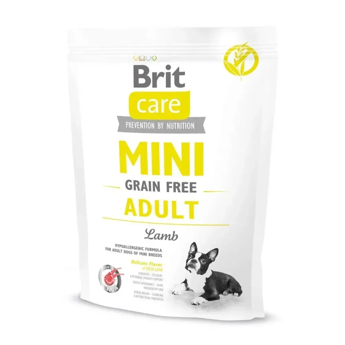 Корм сухий Brit Care Grain Free Mini Adult Lamb для дорослих собах мініатюрних порід з ягням — зображення 1