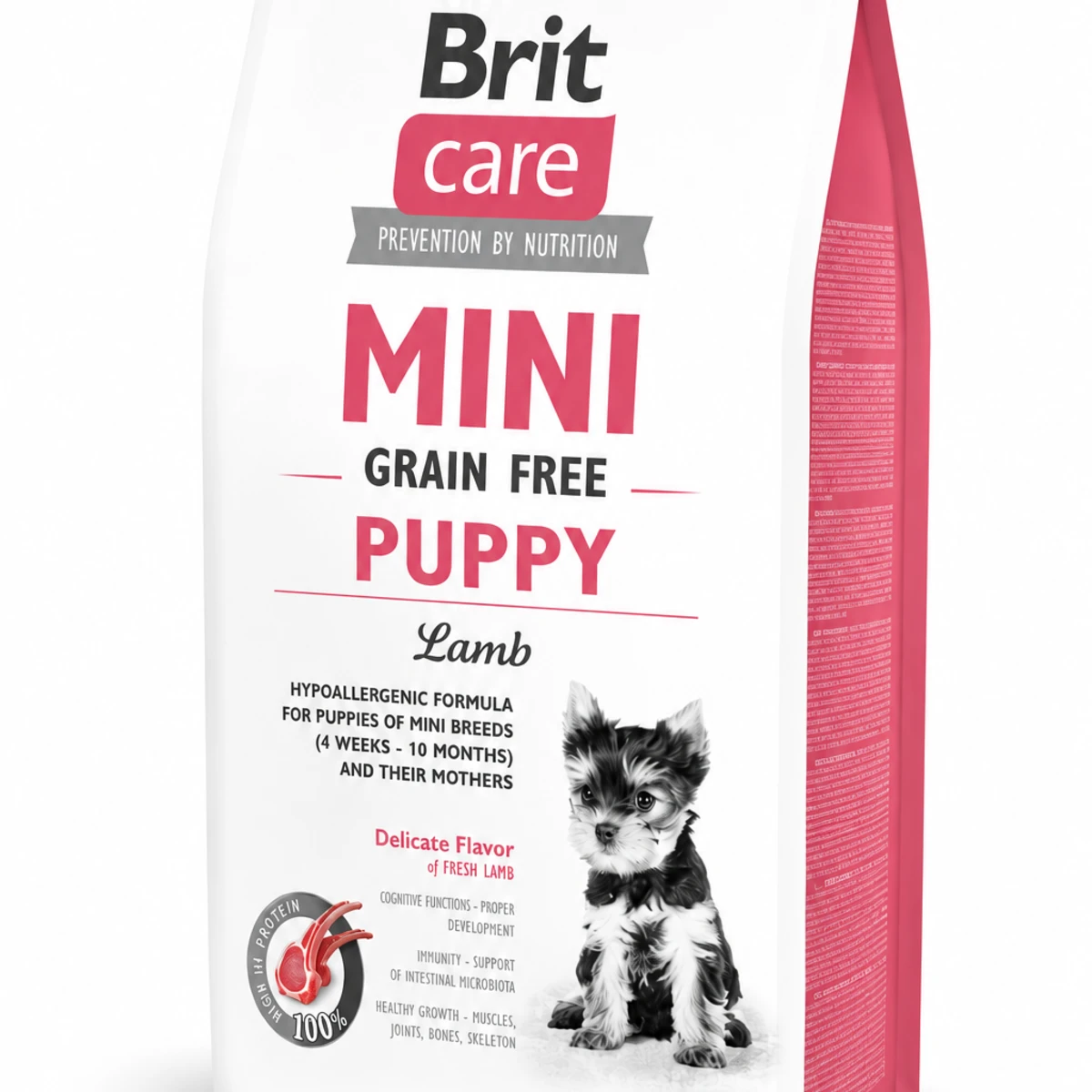 Корм сухий Brit Care Grain Free Mini Puppy Lamb для цуценят та молодих собак мініатюрних порід з ягням — зображення 1