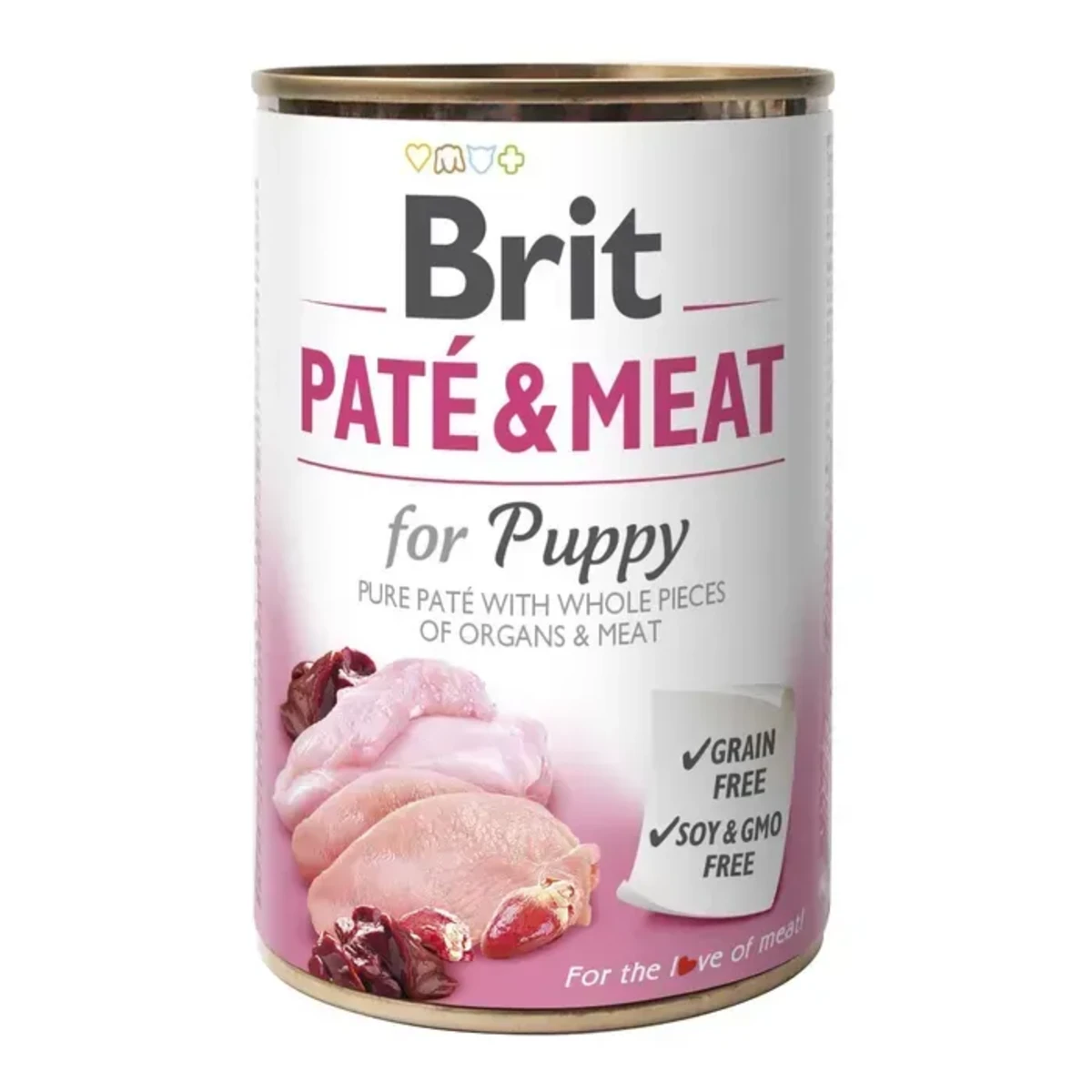 Корм вологий Brit Care Pate and Meat для цуценят з куркою та індичкою 400 г