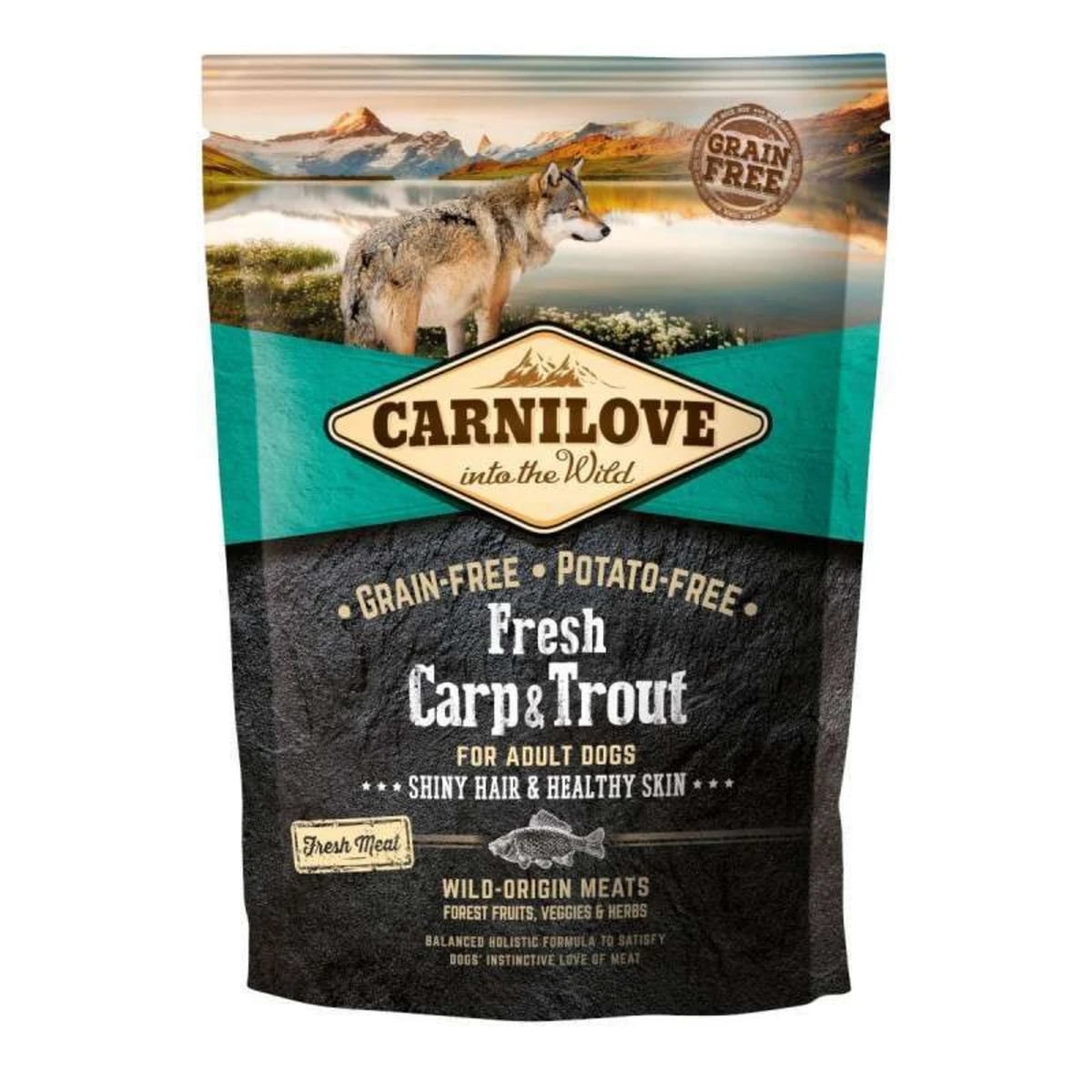 Корм сухий Carnilove Fresh Carp and Trout for Adult dogs для дорослих собак усіх порід з коропом та фореллю — зображення 1