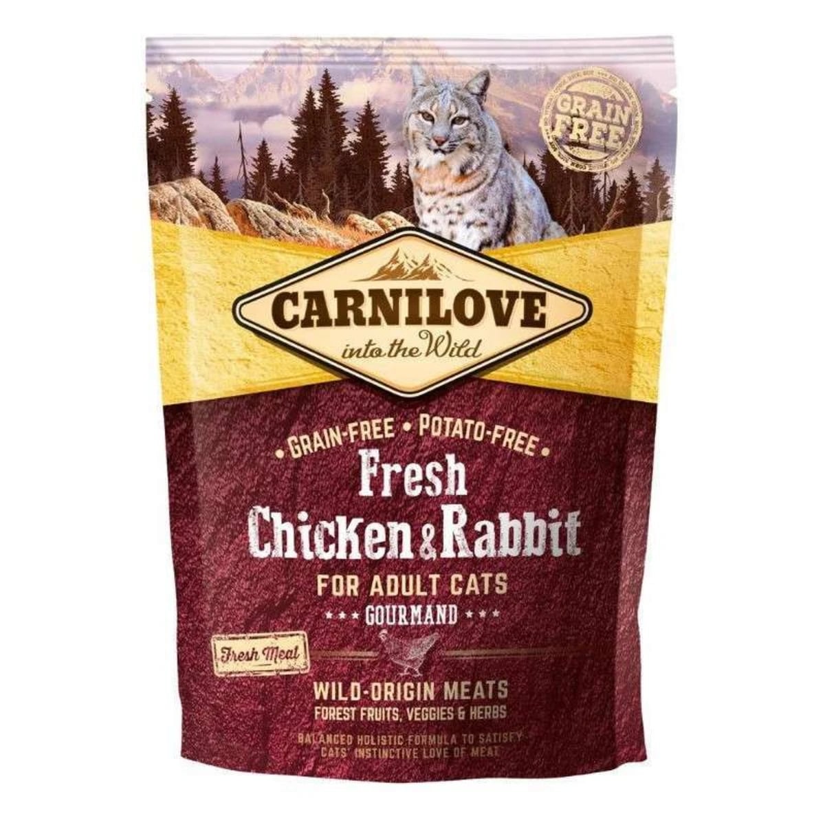 Carnilove Fresh Chicken and Rabbit Gourmand for Adult cats для дорослих котів з куркою та кроликом