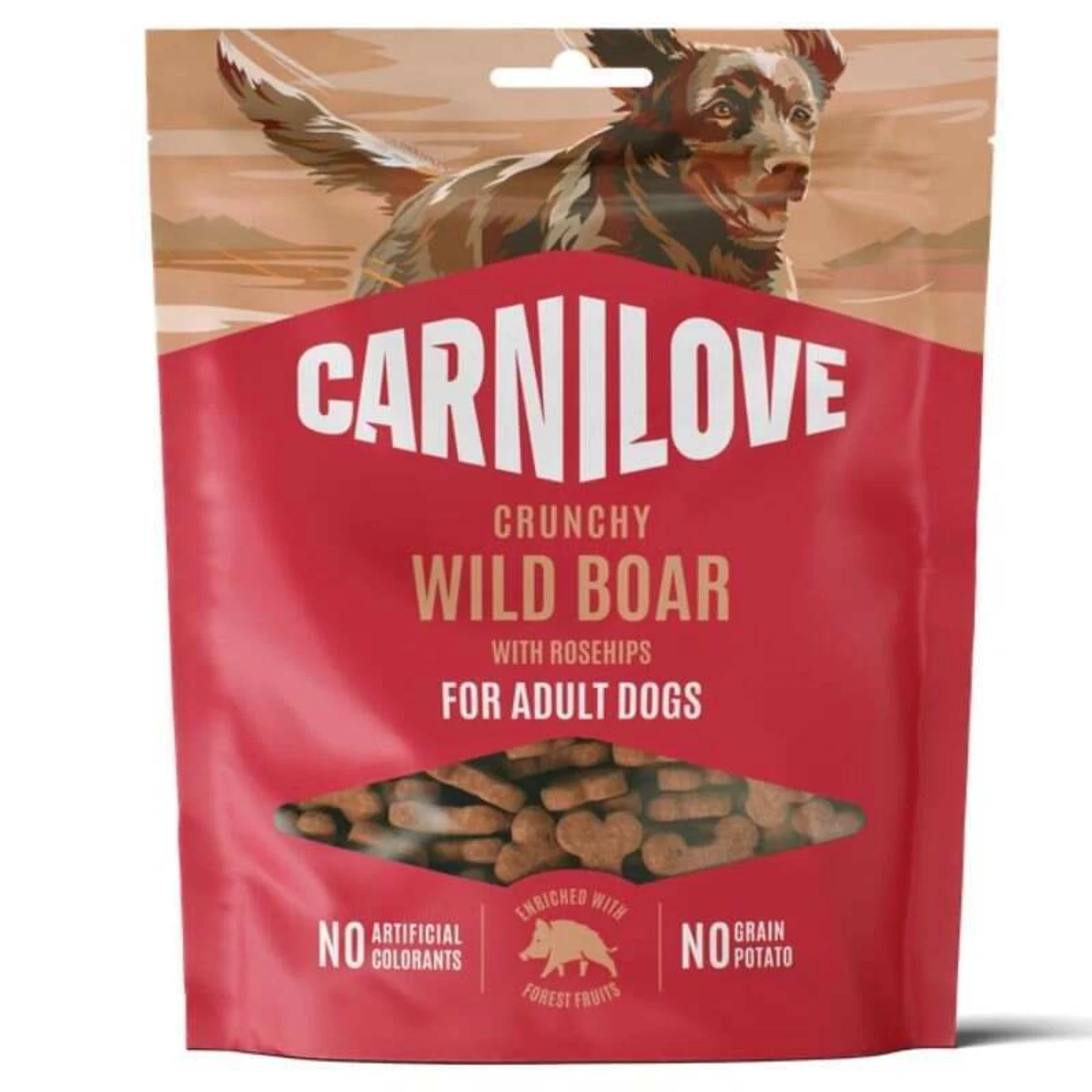 Ласощі Carnilove Dog Crunchy Snack Wild Boar with Rosehips для активних собак для швидкого відновлення з диким кабаном та шипшиною — зображення 1