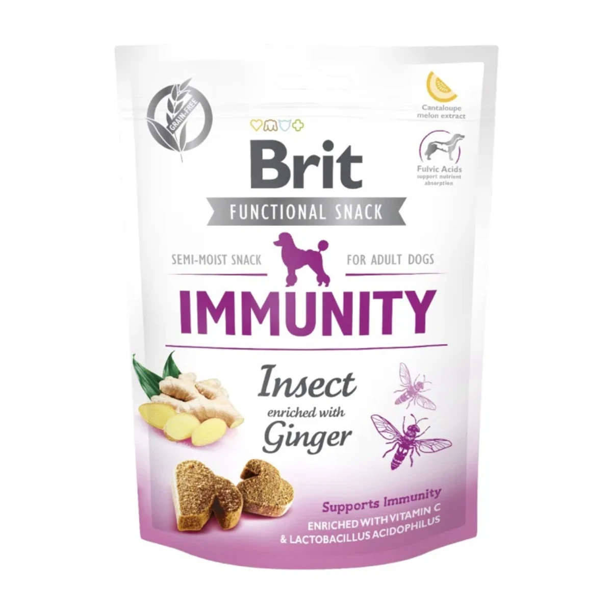 Ласощі для собак Brit Care Functional Snack Immunity для підтримки імунітету з комахами та імбиром 150 г