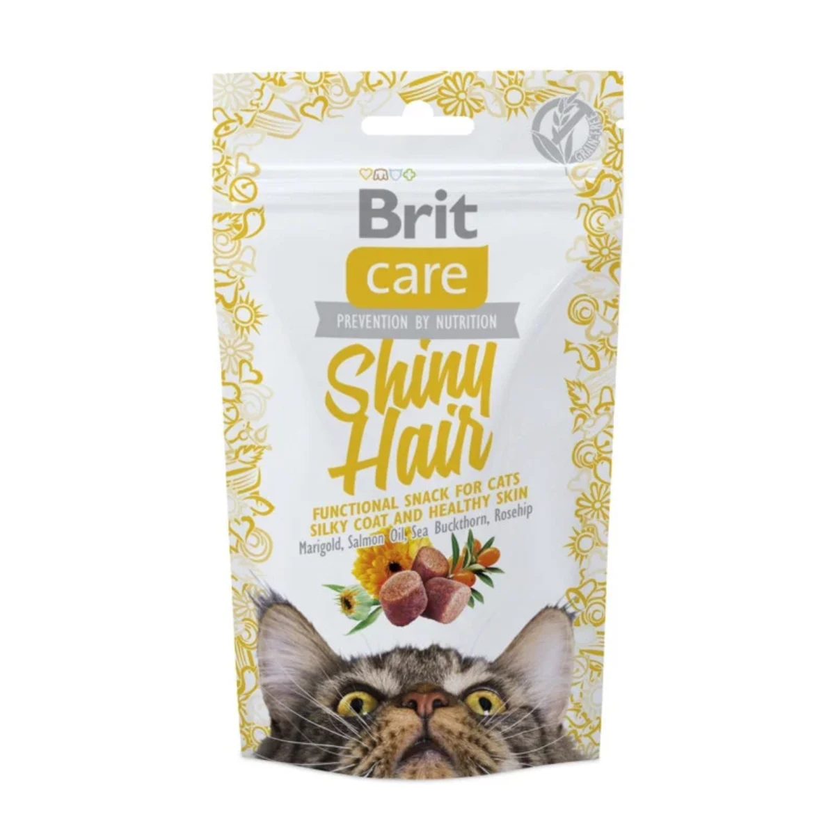 Ласощі для котів Brit Care Functional Snack Shiny Hair для здоров я шкіри та шерсті, з лососем 50 г