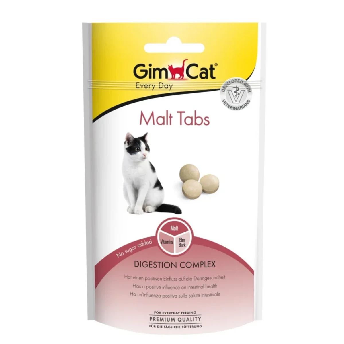 Вітаміни GimCat Every Day Malt Tabs для котів таблетки для виведення шерсті 40 г