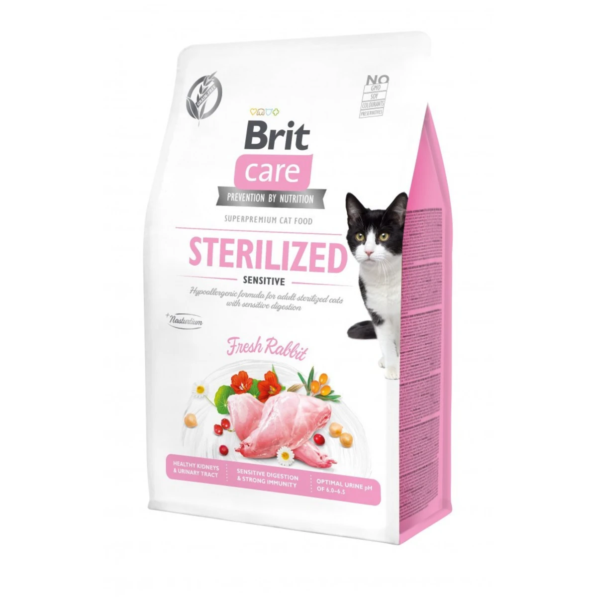 Корм сухий Brit Care Cat Grain Free Sterilized Sensitive для стерелізованих котів з чутливим травленням з кроликом — зображення 1
