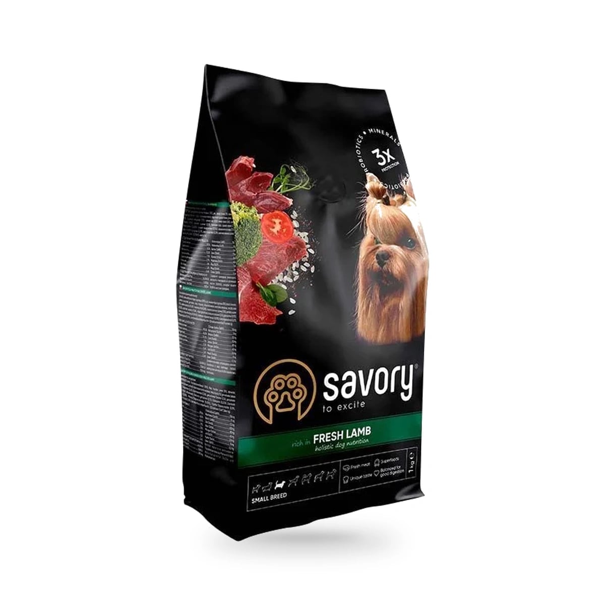 Корм сухий Savory Small Breeds rich in Fresh Lamb для дорослих вибагливих собак малих порід до 10 кг зі свіжим ягням — зображення 1