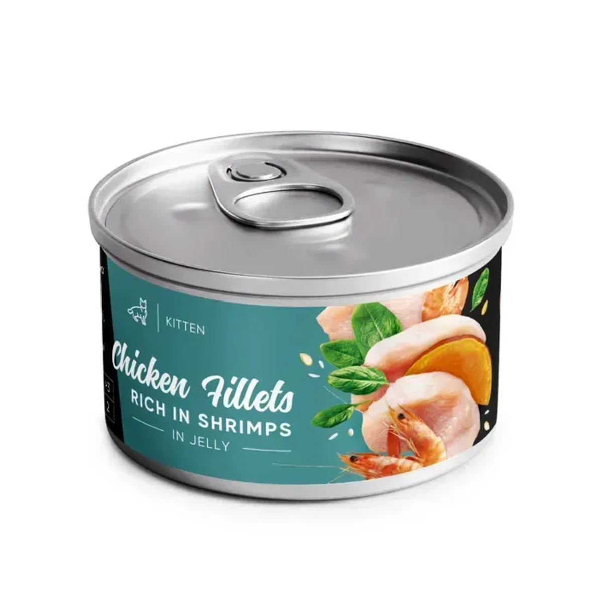 Корм вологий Savory Chicken Fillets rich in Shrimps in Jelly for Kittens філе курки з креветками в желе для кошенят, 70 г — зображення 1