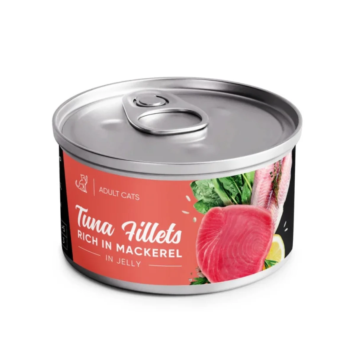 Корм вологий Savory Tuna Fillets rich in Mackerel in Jelly for Adult Cats філе тунця з макреллю в желе для дорослих котів, 70 г — зображення 1