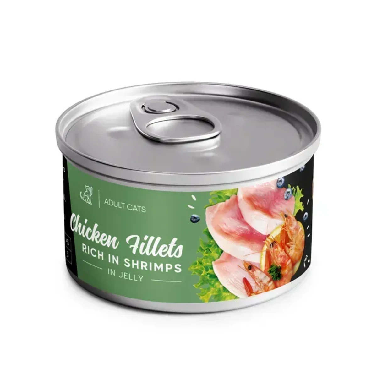 Корм вологий Savory Chicken Fillets rich in Shrimp in Jelly for Adult Cats філе курки з креветками в желе для дорослих котів, 70 г — зображення 1