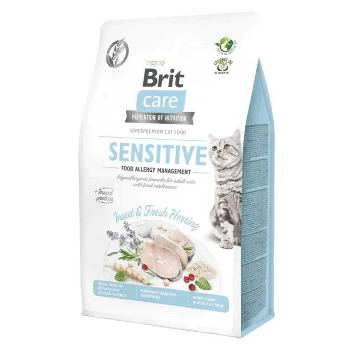 Корм сухий Brit Care Cat Grain Free Insect для дорослих котів з харчовою непереносимістю з комахами та рибою — зображення 1