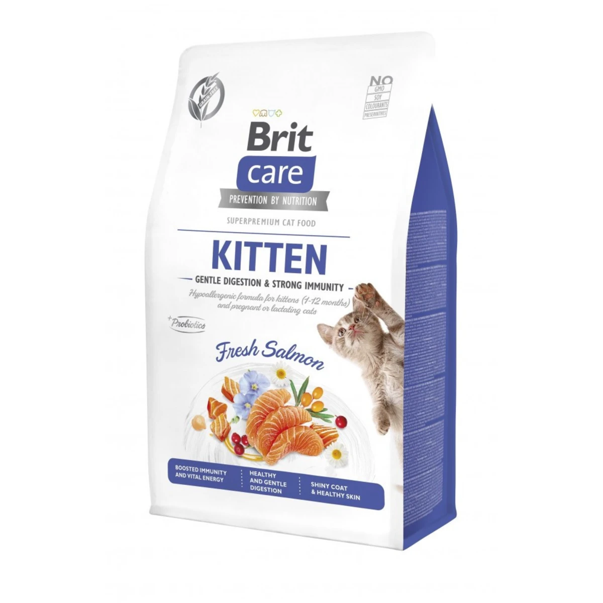 Корм сухий Brit Care Cat Grain Free Kitten Gentle Digestion Strong Immunity для кошенят для міцного імунітету з лососем — зображення 1