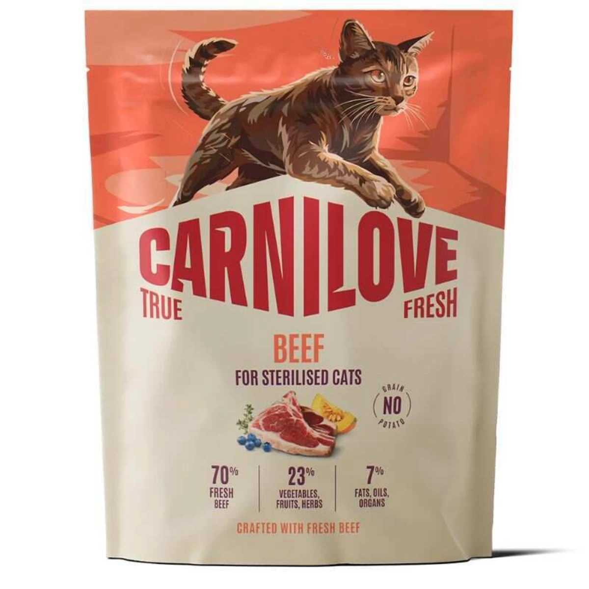 Carnilove True Fresh Beef Sterilised для стерилізованих котів з яловичиною
