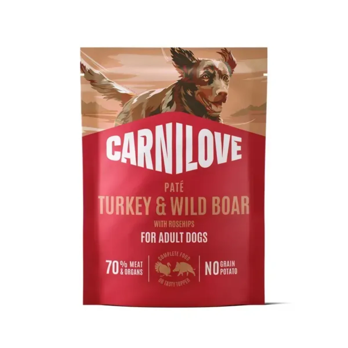 Корм вологий Carnilove Pate Wild Boar with Rosehips пауч для собак з диким кабаном і шипшиною — зображення 1