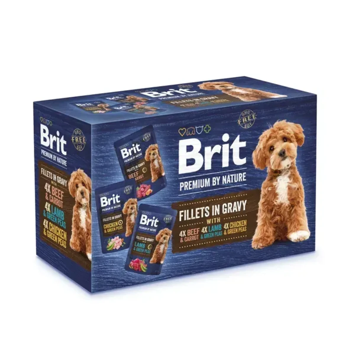 Корм вологий Brit Premium Fillets in Gravy Multipack для собак малих порід, філе в соусі 12 шт х 85 г — зображення 1