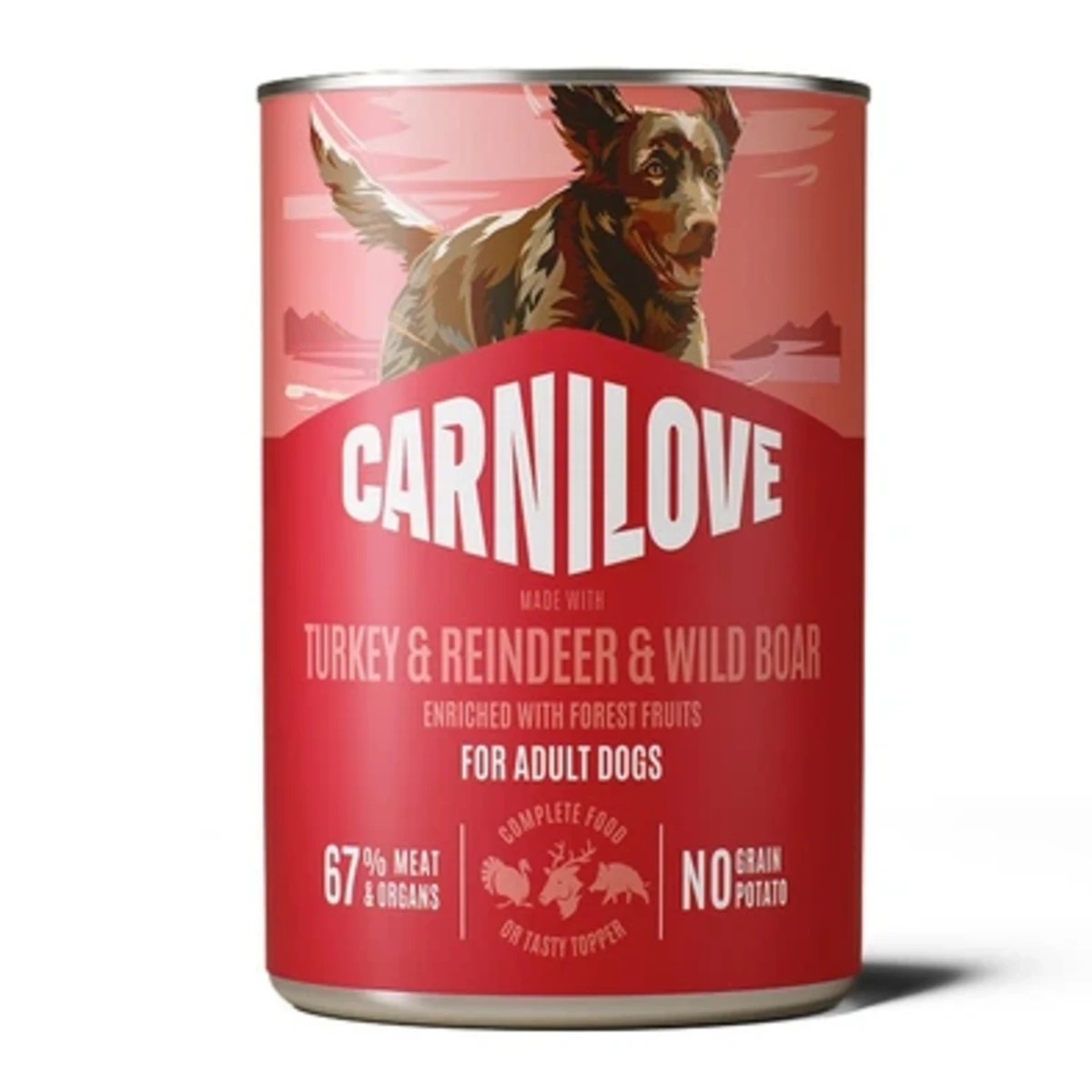 Корм вологий Carnilove Turkey & Reindeer & Wildboar для собак паштет індичка, оленина і дикий кабан — зображення 1
