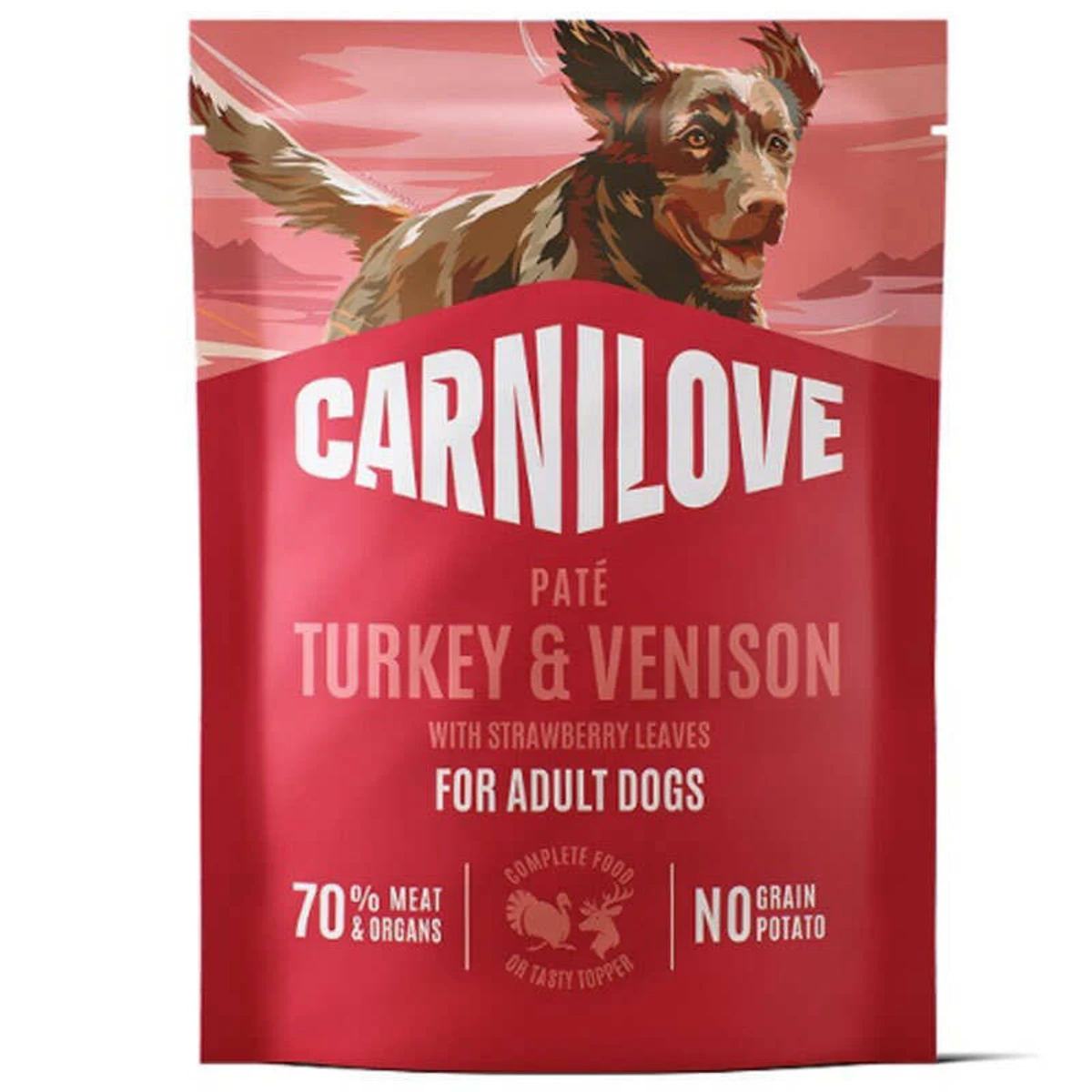 Корм вологий Carnilove Turkey & Venison with Stawberry Leaves для собак паштет індичка та оленина з листям полуниці