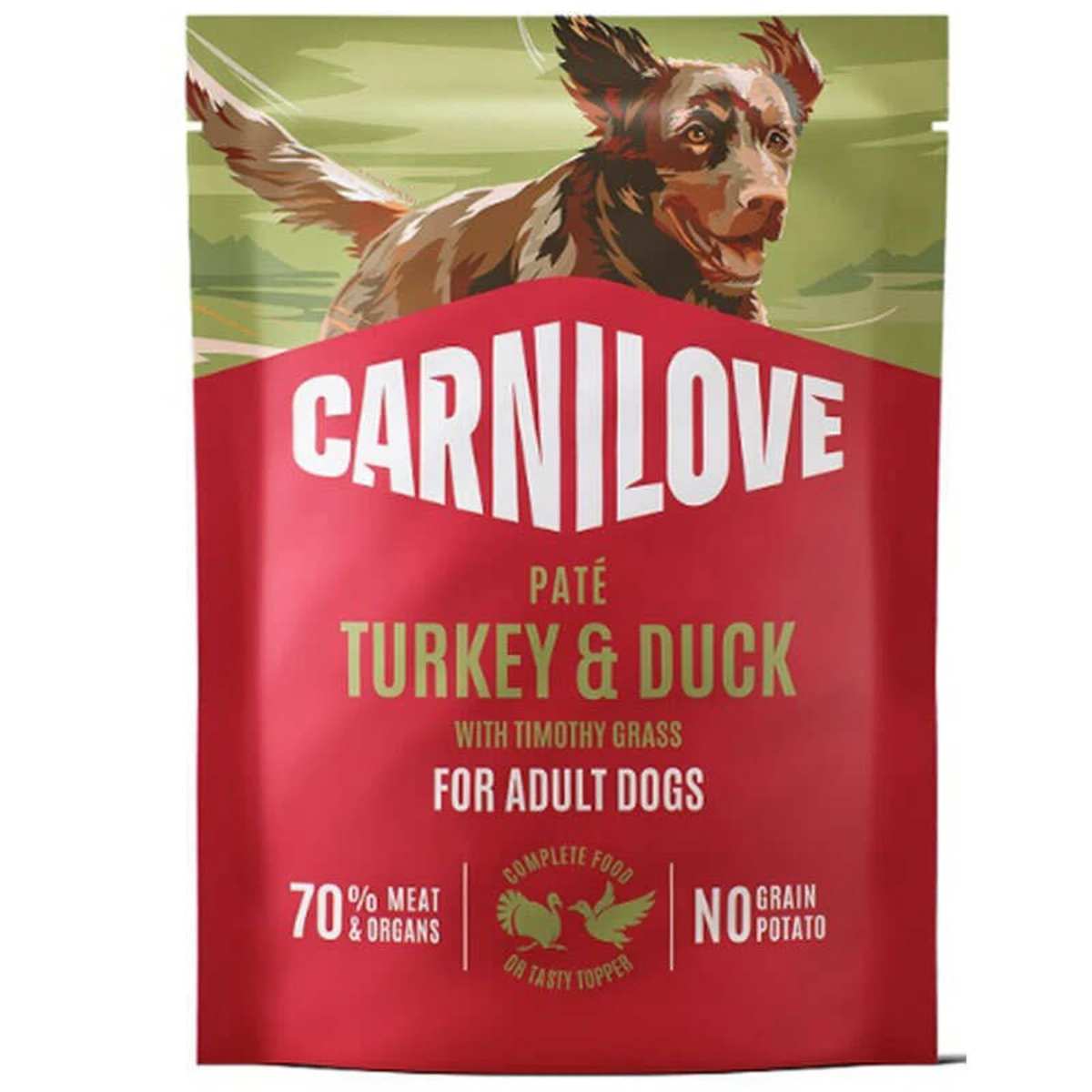 Корм вологий Carnilove Turkey & Duck with Timothy Grass для собак паштет індичка і качка з тимофіївкою