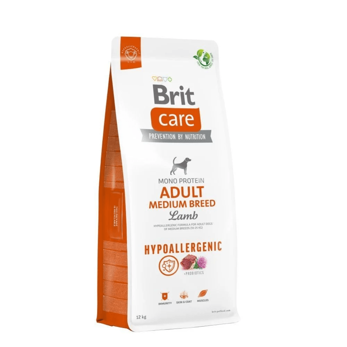 Корм сухий Brit Care Dog Hypoallergenic Adult Medium Breed для собак середніх порід гіпоалергенний з ягням — зображення 1