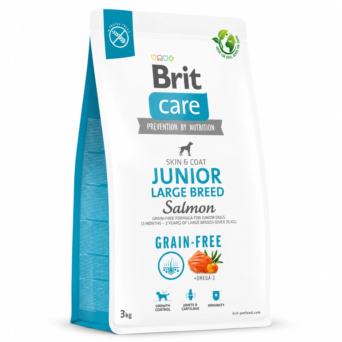 Корм сухий Brit Care Dog Grain-free Junior Large Breed для молодих собак великих порід беззерновий з лососем — зображення 1