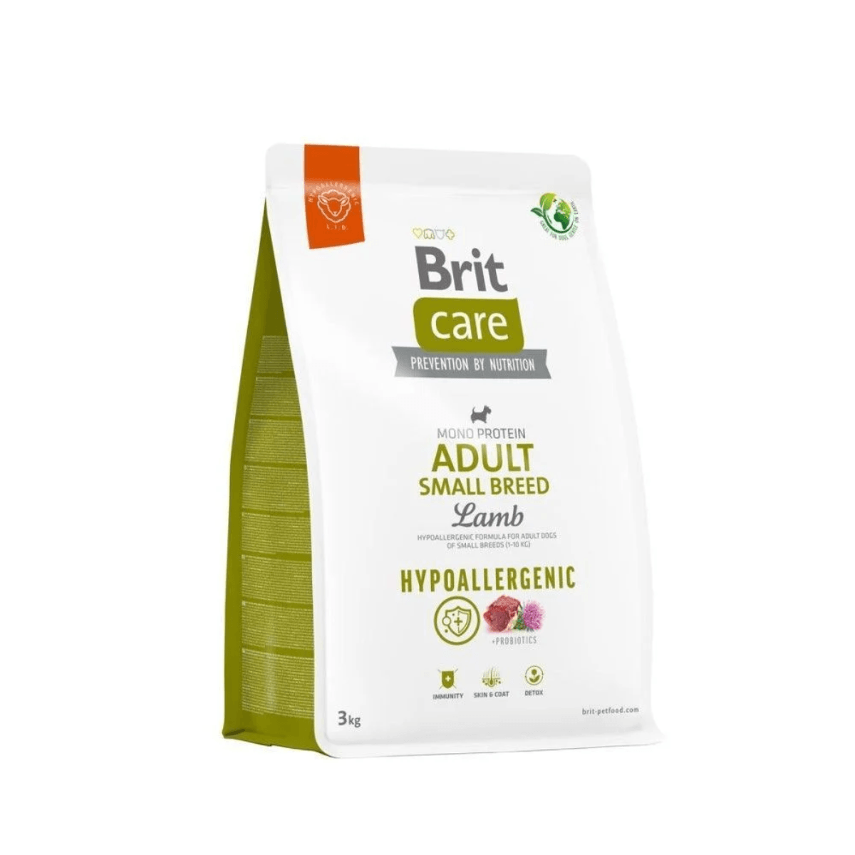 Корм сухий Brit Care Dog Hypoallergenic Adult Small Breed для дорослих собак малих порід від 1 до 10 кг гіпоалергенний з ягням — зображення 1