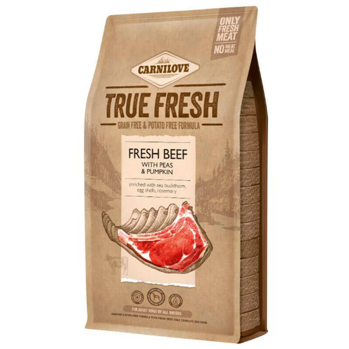 Корм сухий Carnilove True Fresh Beef for Adult dogs для дорослих собак усіх порід з яловичиною