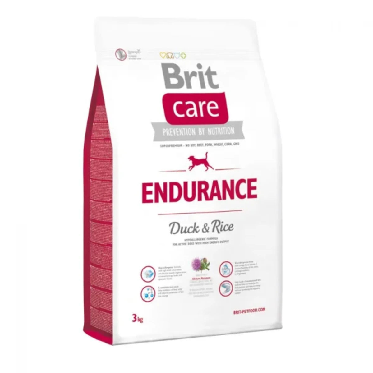 Сухий корм Brit Care Endurance для активних собак, з качкою та рисом 3 кг