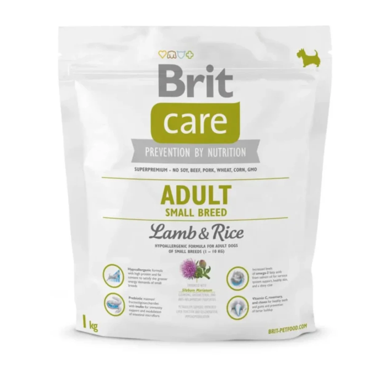 Сухий корм Brit Care Adult Small Breed Lamb & Rice для дорослих собак дрібних порід, з ягням і рисом — зображення 1