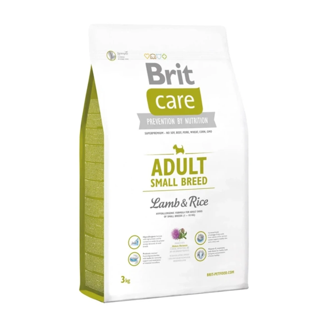 Сухий корм Brit Care Adult Small Breed Lamb & Rice для дорослих собак дрібних порід, з ягням і рисом