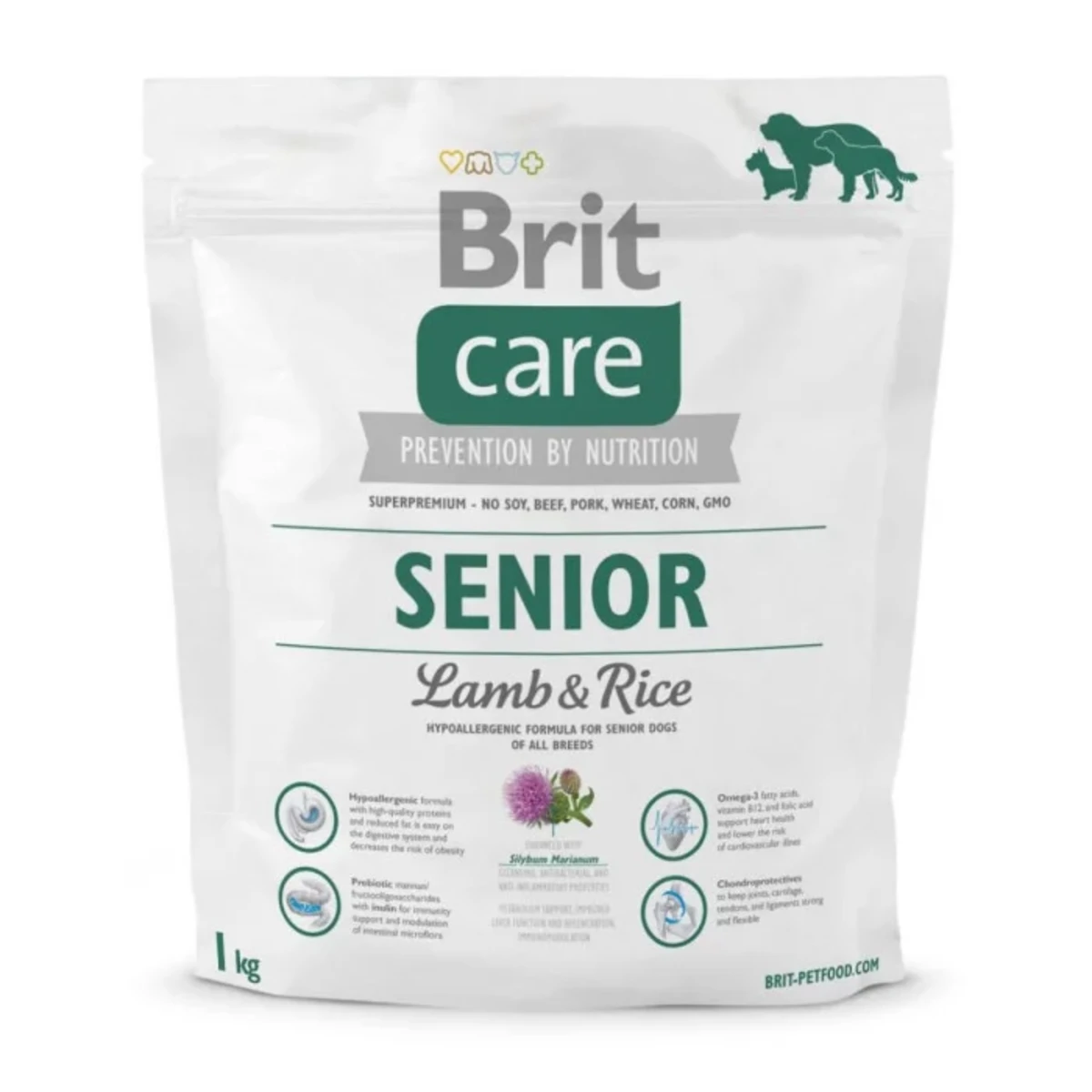 Сухий корм Brit Care Senior Lamb and Rice з ягням та рисом для літніх собак усіх порід — зображення 1