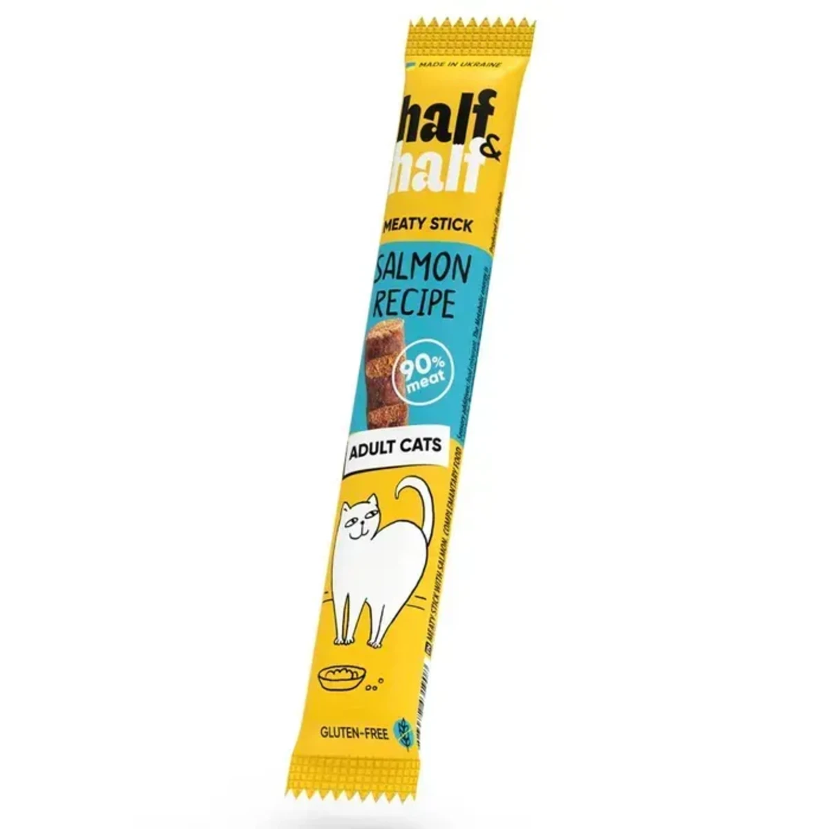 Ласощі Half&Half м'ясна паличка для котів, з лососем 5 г