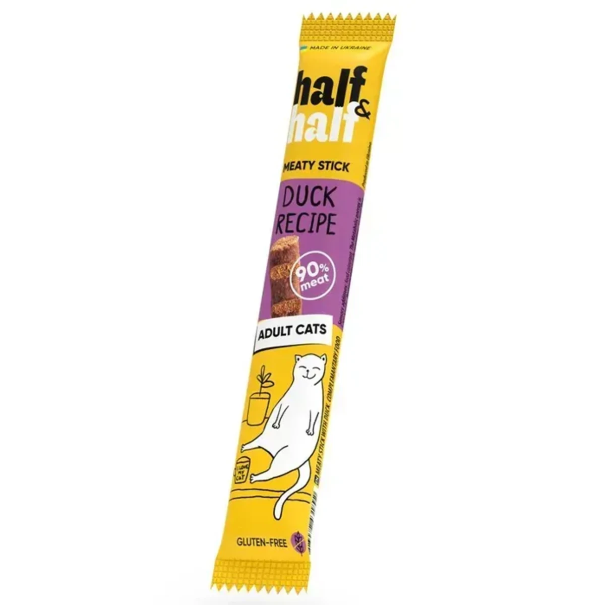 Ласощі Half&Half м'ясна паличка для котів, з качкою 5 г — зображення 1