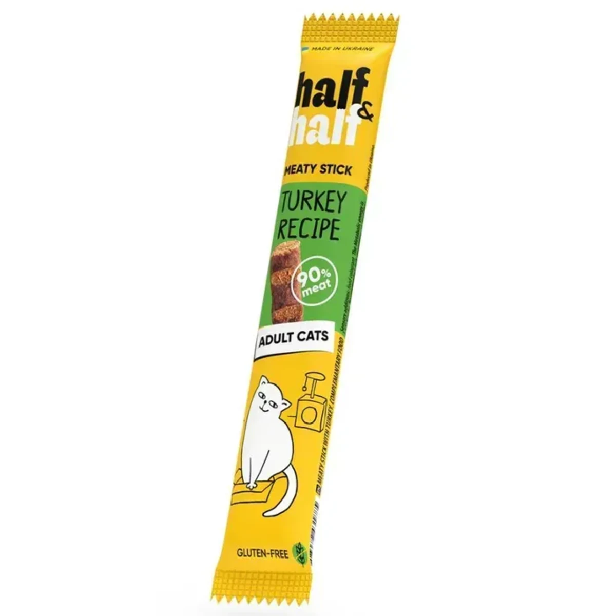 Ласощі Half&Half м'ясна паличка для котів, з індичкою 5 г — зображення 1