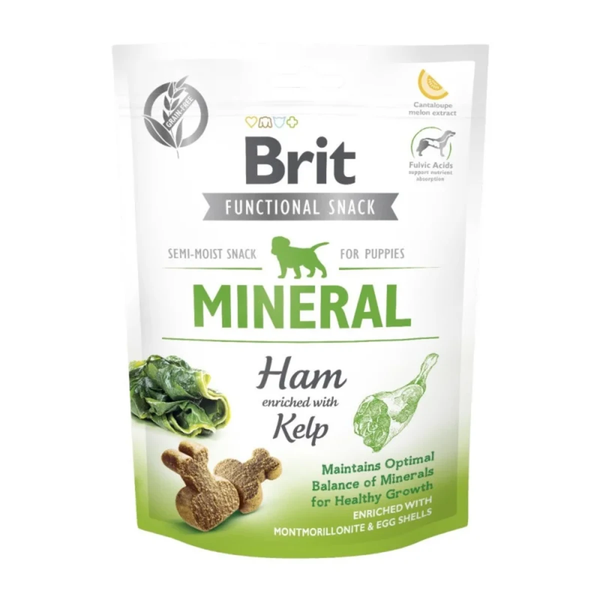 Ласощі Brit Care Functional Snack Mineral Ham для цуценят, напіввологі, мінерали і шинка 150 г — зображення 1