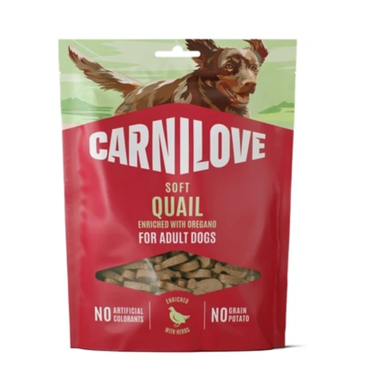 Ласощі Carnilove Soft Snack Quail with Oregano для собак перепілка та орегано — зображення 1