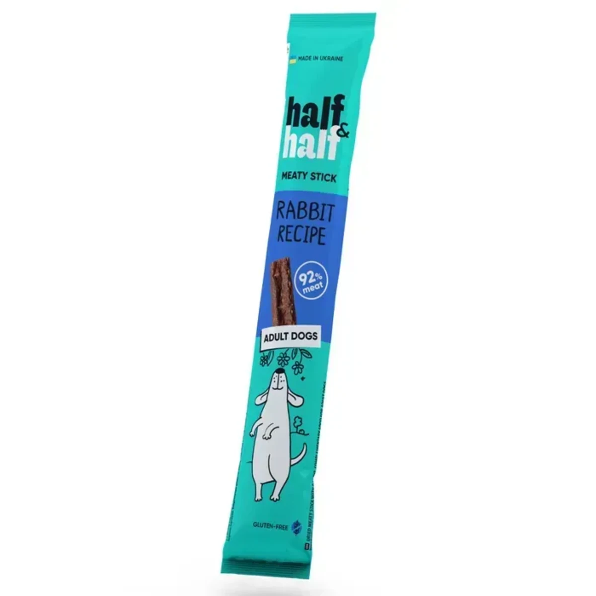 Ласощі Half&Half м’ясна паличка з кроликом, для собак, 12 г — зображення 1