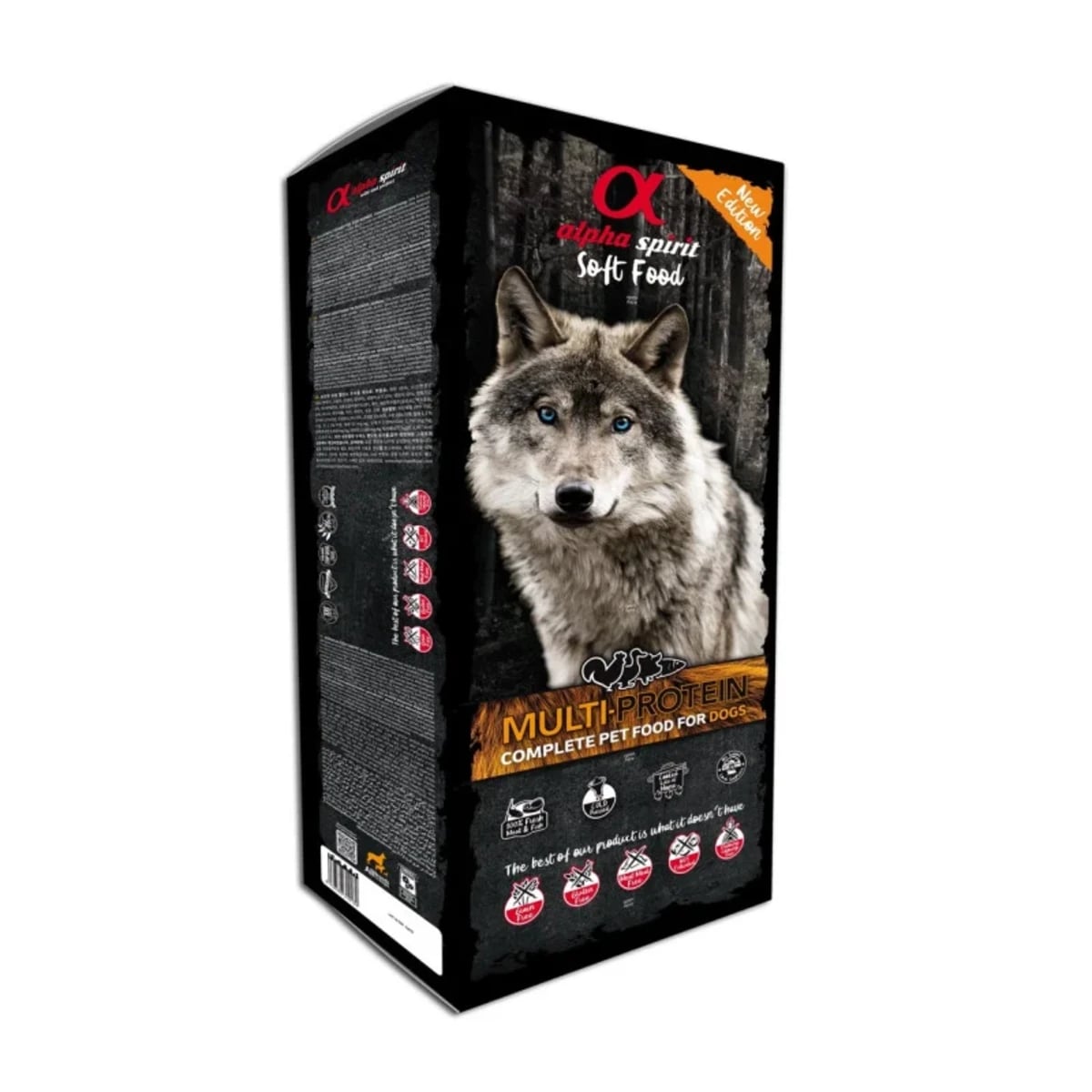 Напіввологий корм Alpha Spirit Multiprotein з м'ясом та рибою для дорослих собак усіх порід 9 кг — зображення 1