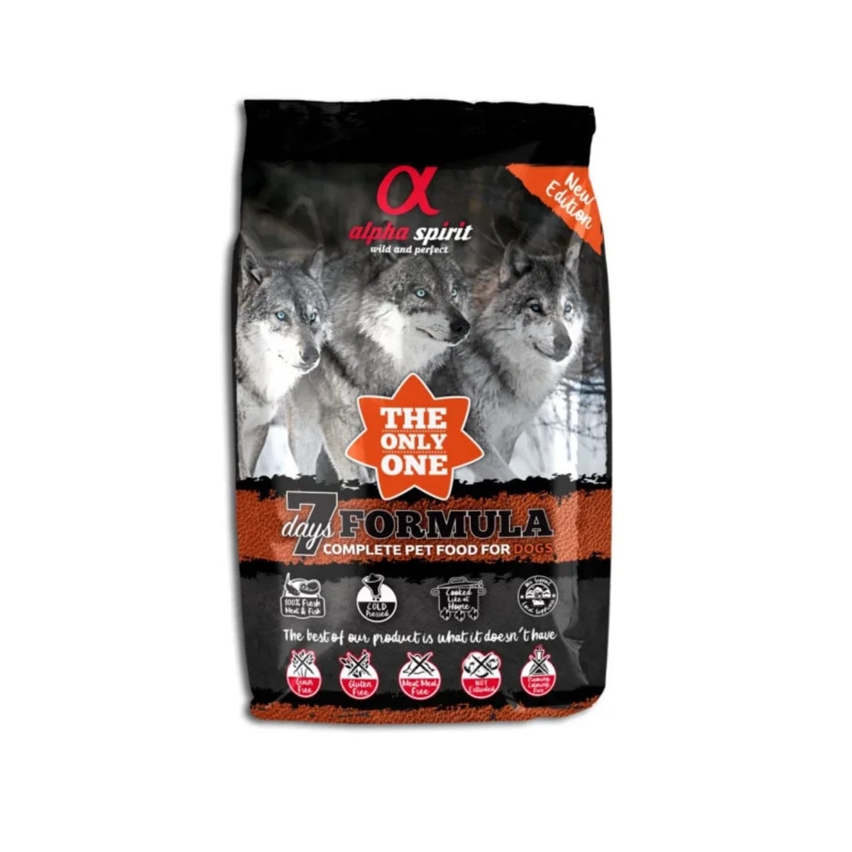 Сухий корм для собак Alpha Spirit The Only One 7 Days Formula зі свининою, куркою, рибою
