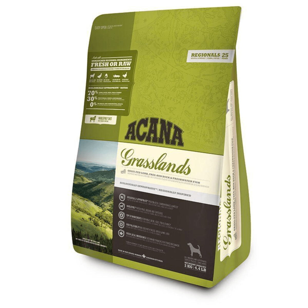 Сухий корм для собак Acana Highest Protein Grasslands Recipe з ягням