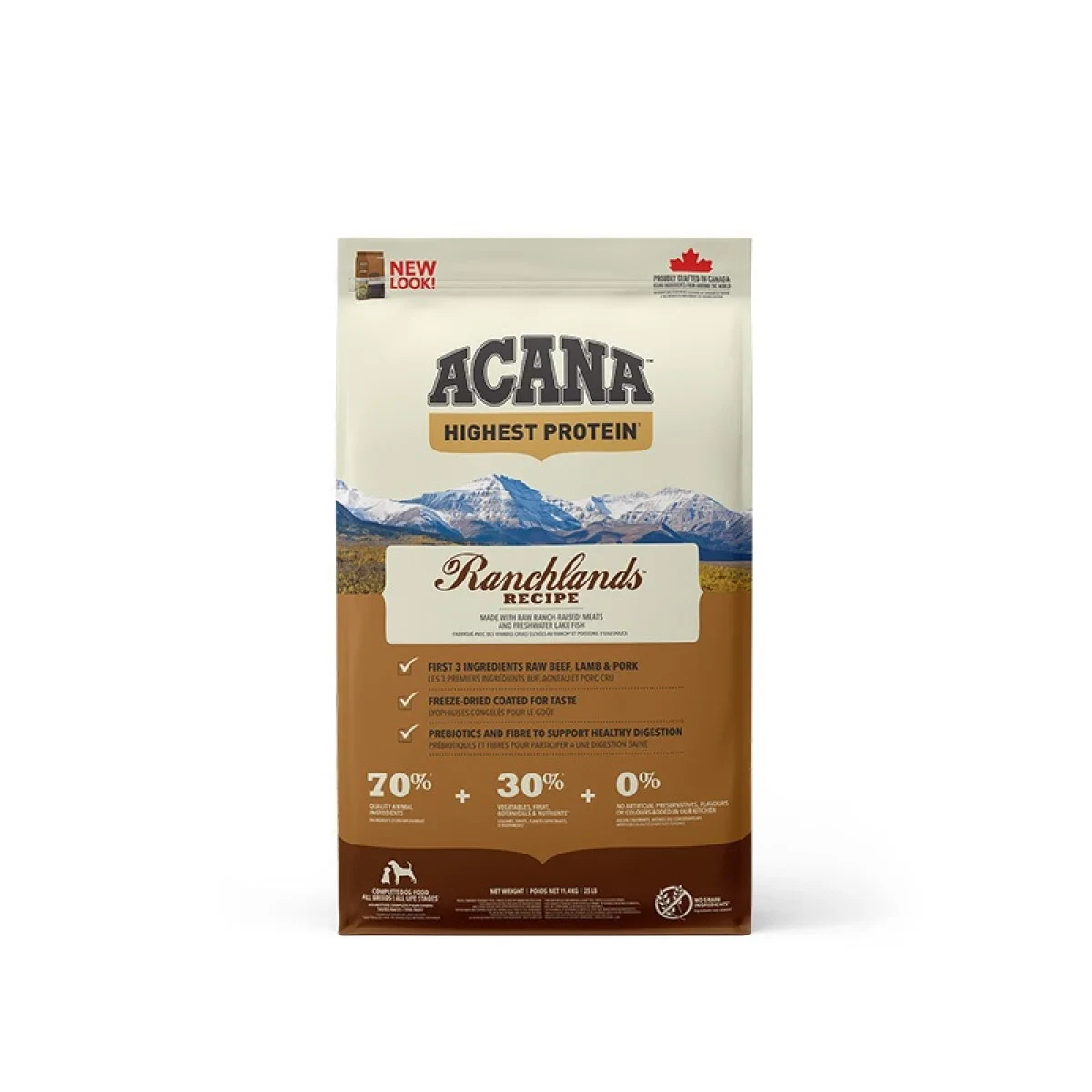 Сухий корм Acana Ranchlands Dog Recipe з червоним м'ясом для собак будь-якого віку