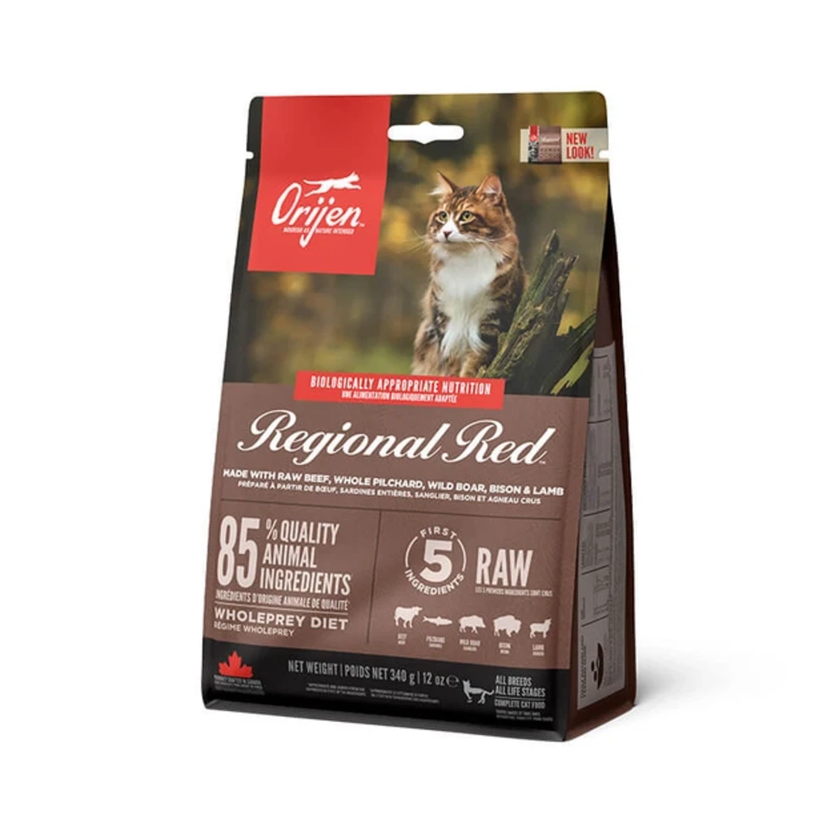 Сухий корм для котів Orijen Regional Red Cat зі смаком м'яса та риби