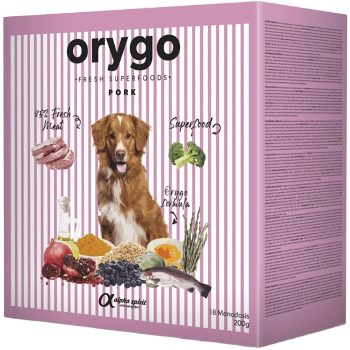 Напiввологий корм для дорослих собак Orygo Pork зі свининою — зображення 1