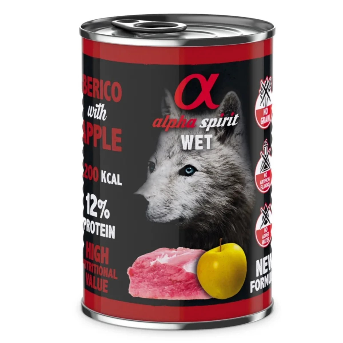 Вологий корм Alpha Spirit Iberian Pork With Yellow Apple зі свининою для дорослих собак 400 г — зображення 1