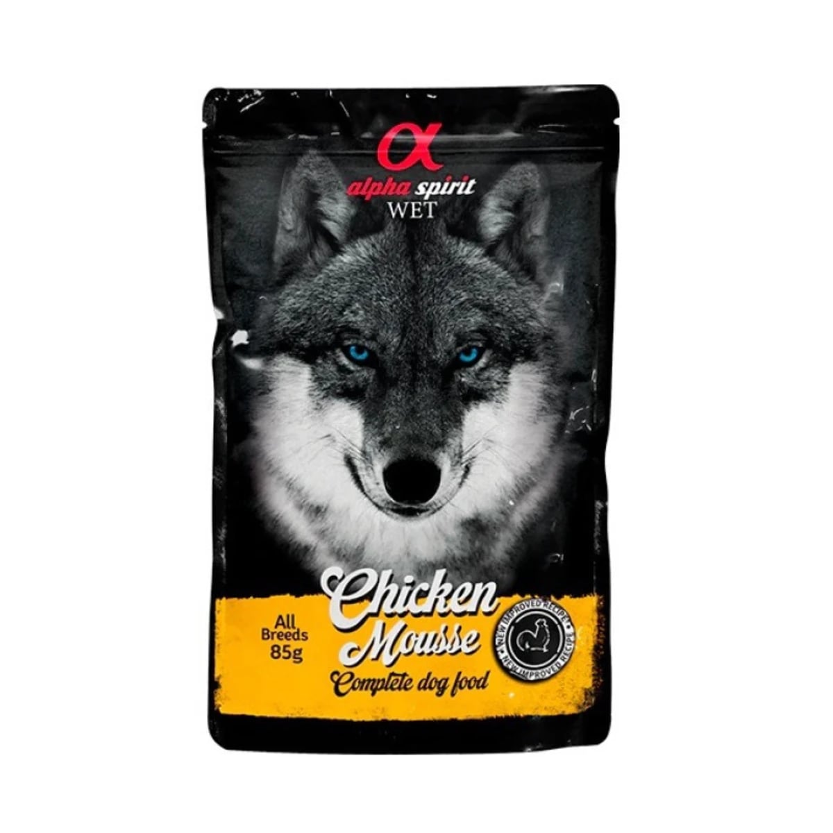 Вологий корм Alpha Spirit Chicken Mousse для собак усіх порід із куркою